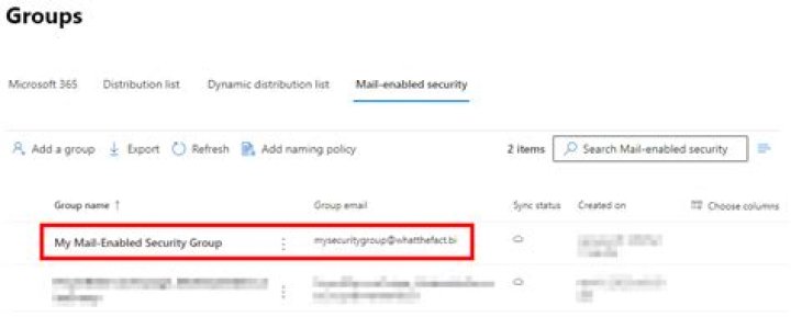 How do I create a mail enabled security group in Active Directory?