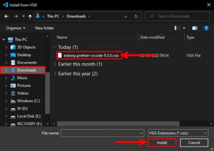 How do I extract a VSIX file?