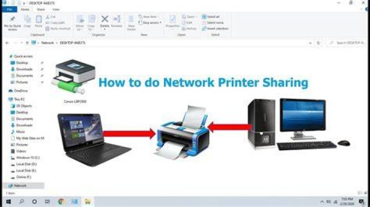 How do I find a network printer on a remote computer?