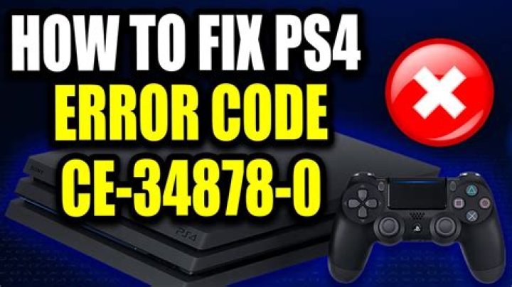 How do I fix error code CE-34878-0 on PS4?