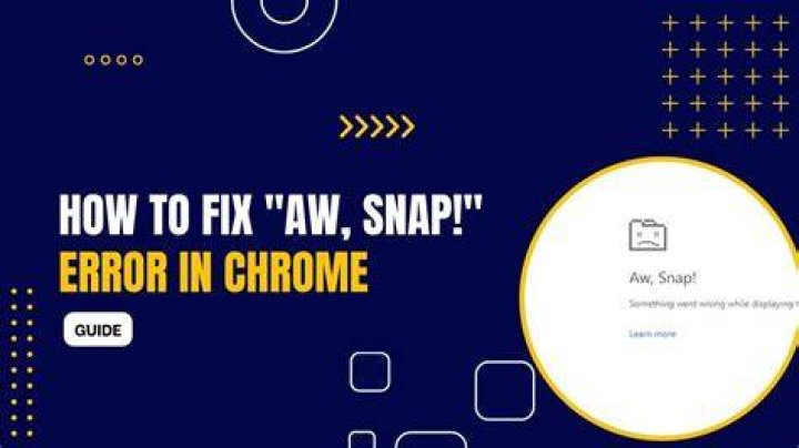 How do I fix Oh snap error on Chrome?