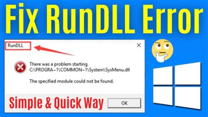 How do I fix Rundll The specified module could not be found?