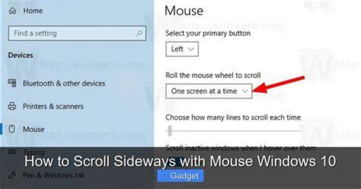 How do I get my mouse to scroll sideways?