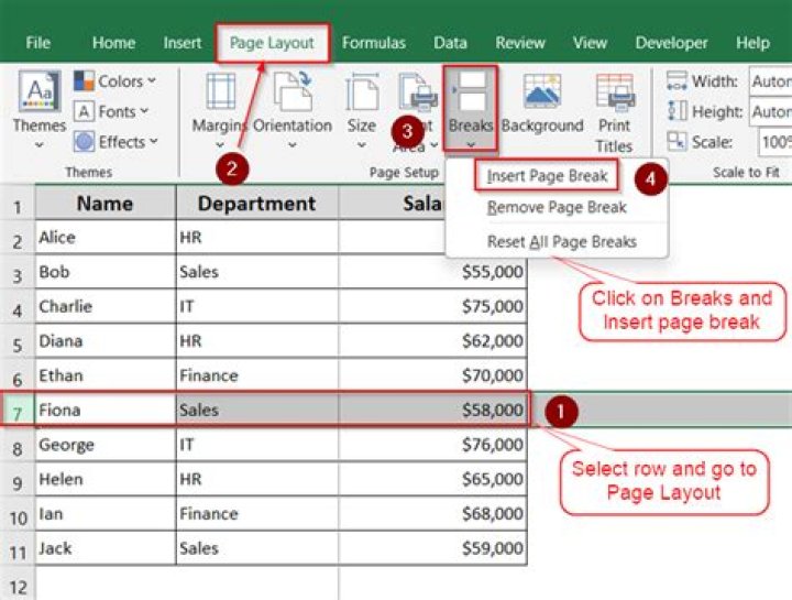 How do I insert a page break in Rdlc?