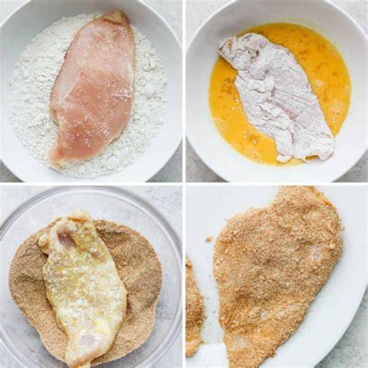 How do you keep breading on pork cutlets?