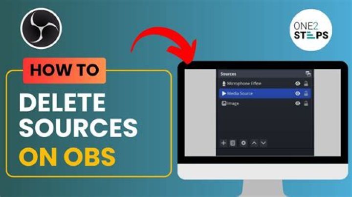 how to delete sources in obs?