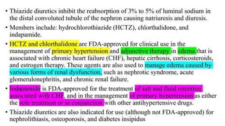 Is indapamide the same as hydrochlorothiazide?