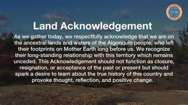 What does a land Acknowledgement do?
