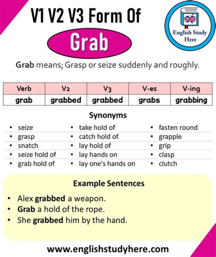 What does grab mean slang?