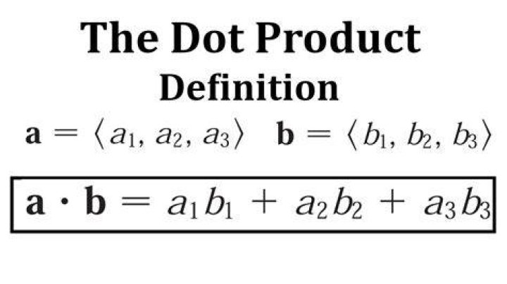 What is dot product give an example?