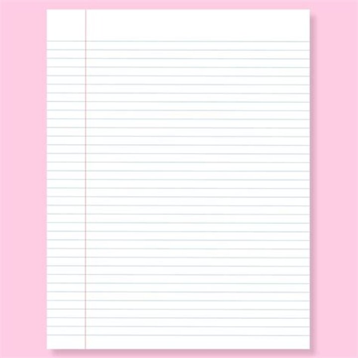 What is lined notebook paper?