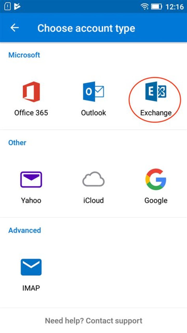 What is the exchange app on Android?
