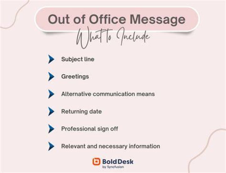 What should I write in OOO message?