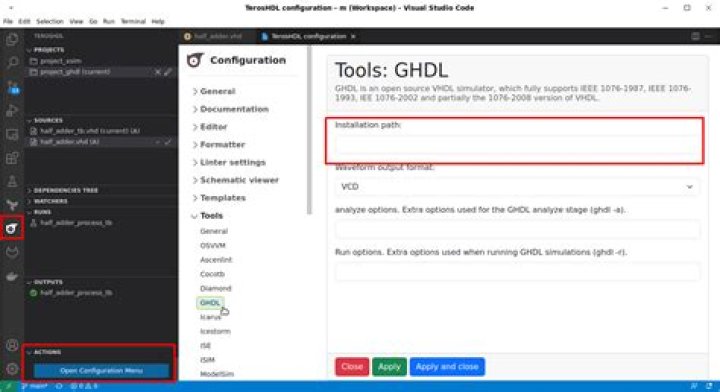 Which are the VHDL simulator tool?